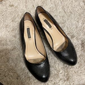 Alex Marie Black Patent Wedge